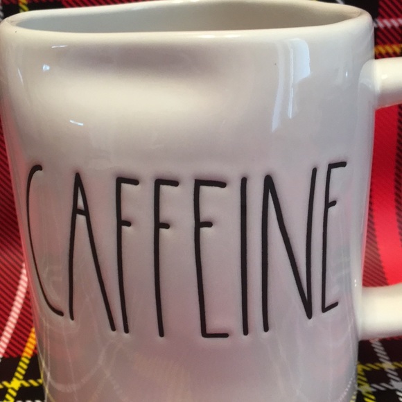 RAE DUNN ☕️ set of 2 “CAFFEINE” mugs - Picture 2 of 7